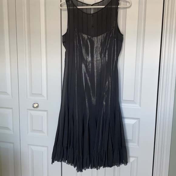 EUC Rickie Freeman for Teri Jon Pewter dress - Picture 4 of 16